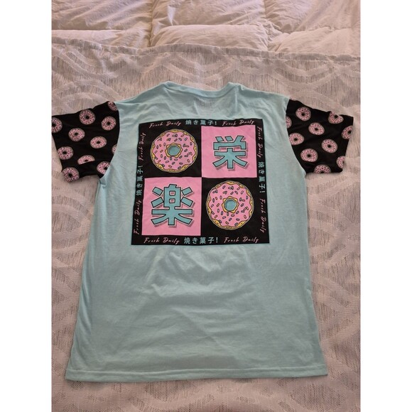 Rare Fresh Laundry Mint Pink T- Shirt Sz XL Doughnuts Tokyo - Picture 1 of 6